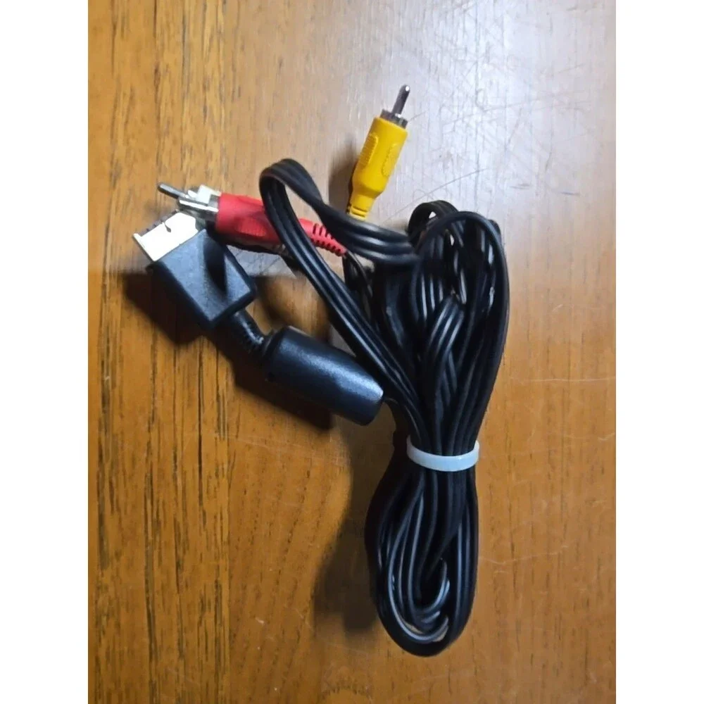 PlayStation Composite Video Cable Black SCPH-10060 PS1 PS2 OEM *NICE*